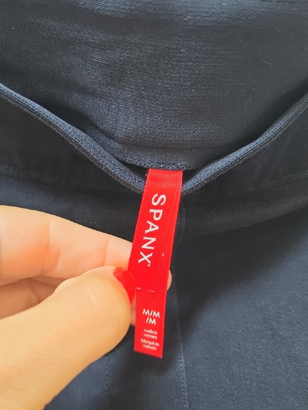 SPANX Navy High-Rise Bermuda Shorts - Picture 2 of 7